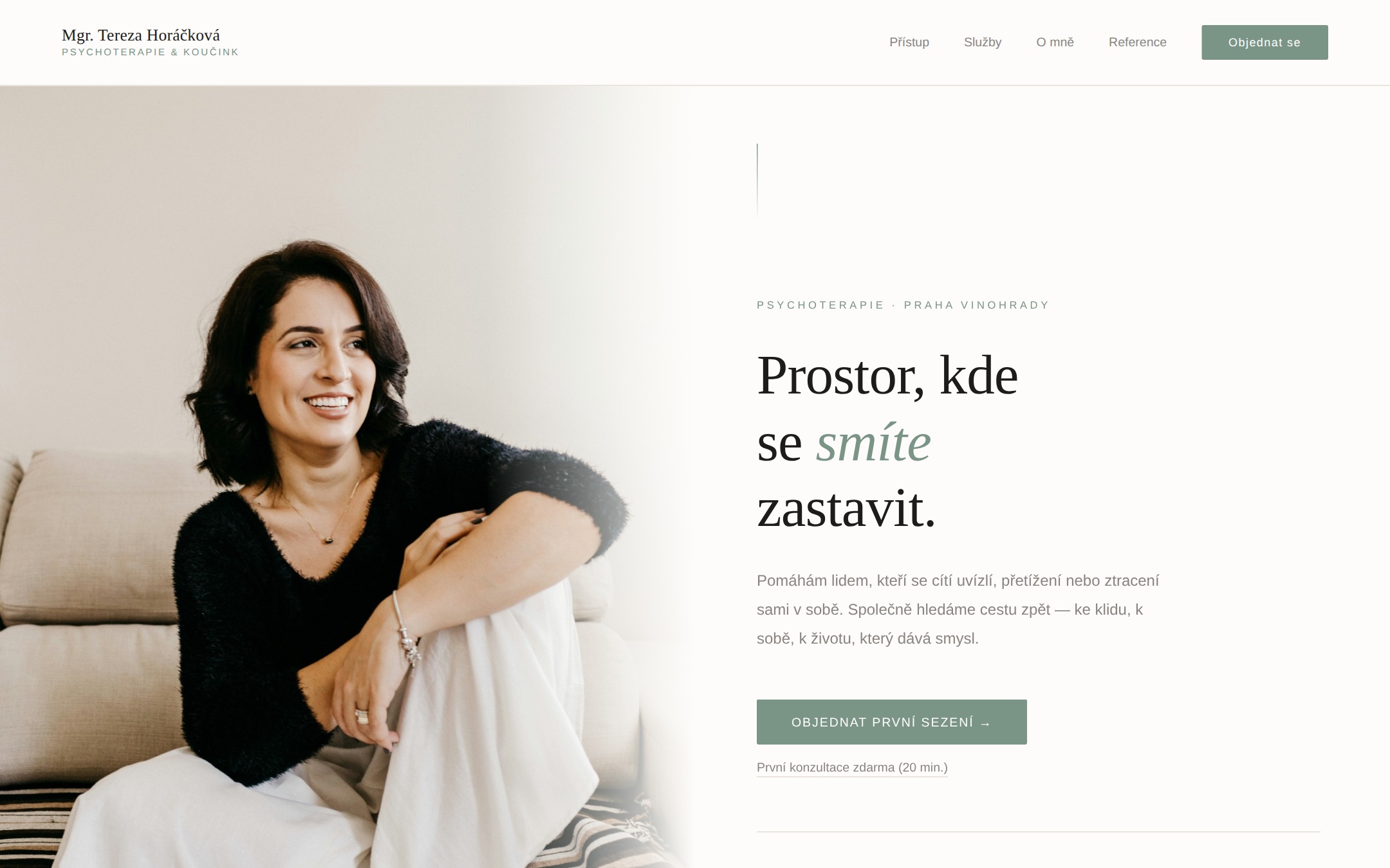 Mgr. Tereza Horáčková – psychoterapie a koučink Praha Vinohrady