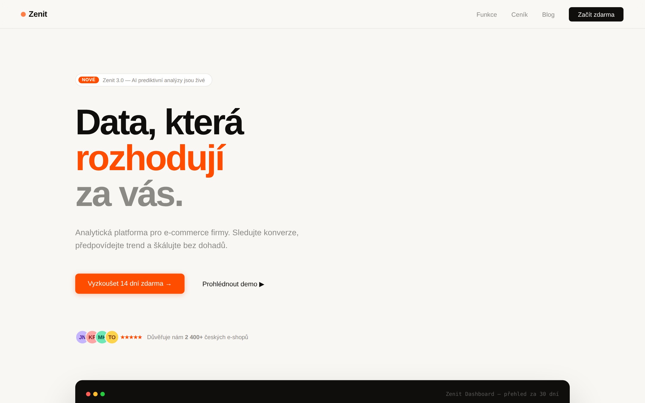 Zenit – analytická platforma pro e-commerce